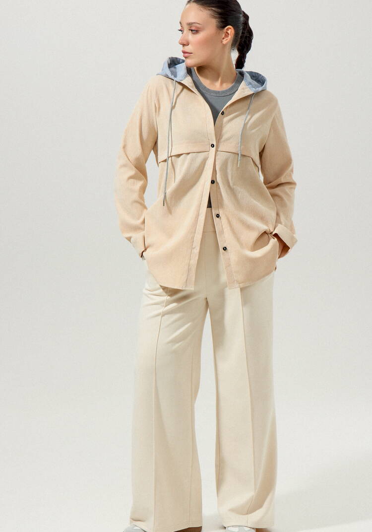 Рубашка из вельвета с капюшоном шир.  750, рис. 8