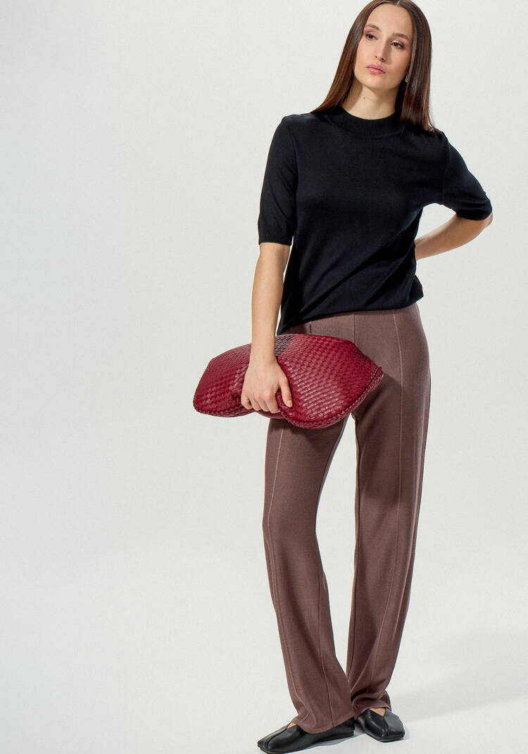 Брюки прямые вязаные со стрелкой шир.  750, рис. 6