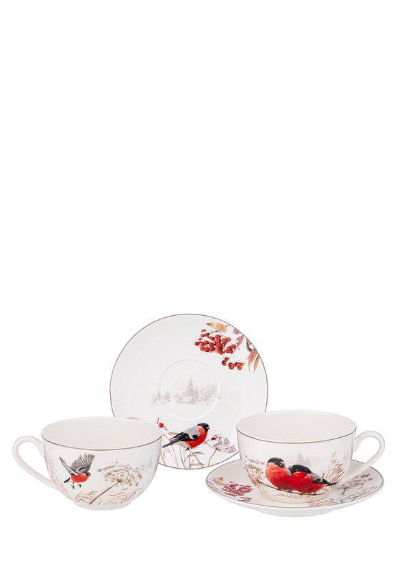 Чайный набор на 2 персоны Снегири шир.  580, рис. 2