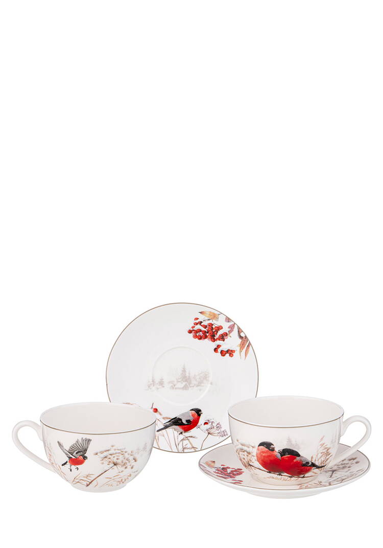 Чайный набор на 2 персоны Снегири шир.  750, рис. 2