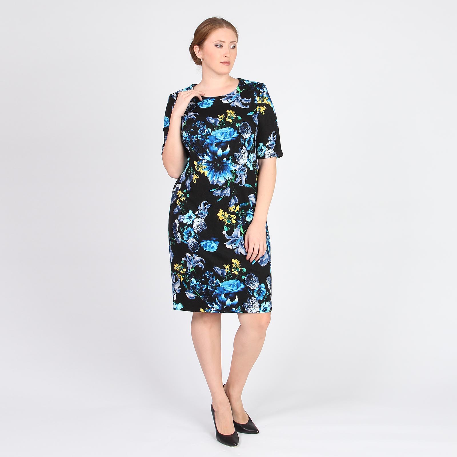 Платье с принтом «Цветы» Милада, размер 52 - фото 3