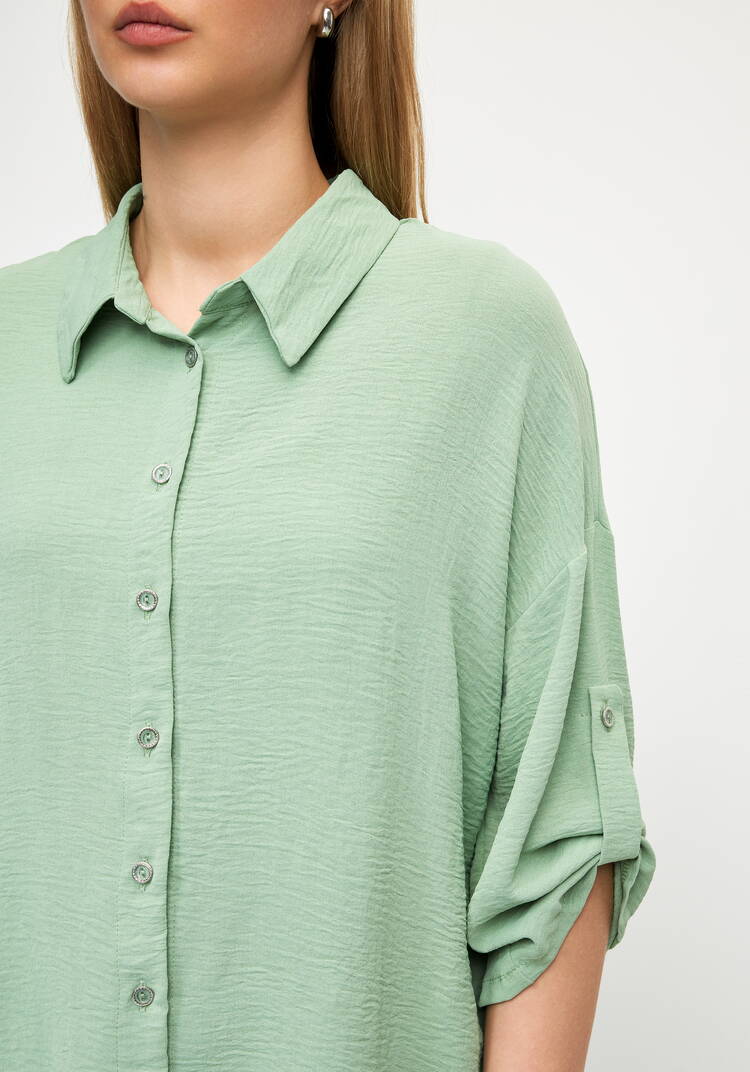 Рубашка удлиненная на пуговицах Лорелия шир.  750, рис. 5