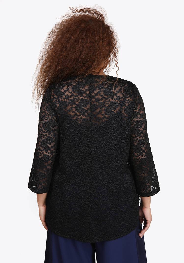 Блуза кружевная с метанитью шир.  750, рис. 6