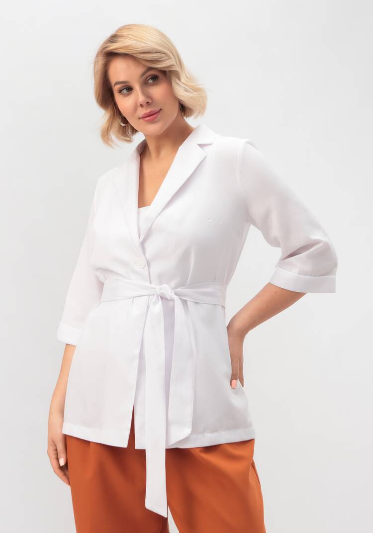 Пиджак с поясом из льна и хлопка шир.  750, рис. 18