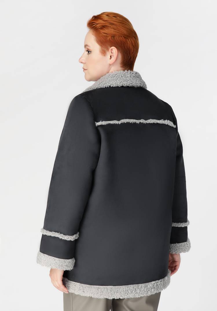 Полупальто из экомеха шир.  750, рис. 6