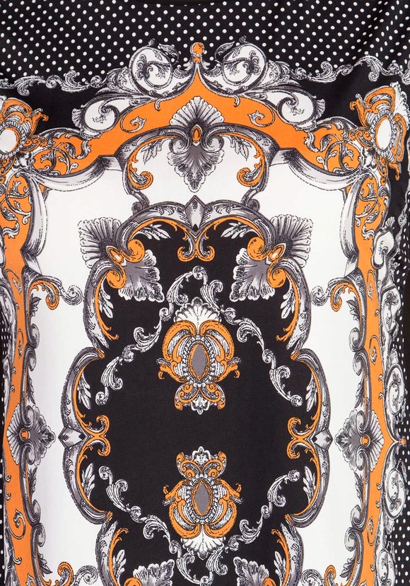 Туника с коротким рукавом и узорным принтом шир.  580, рис. 6