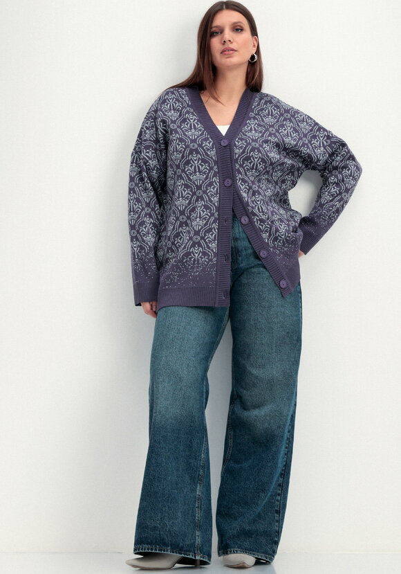 Кардиган с узорами и эффектом деграде шир.  580, рис. 23