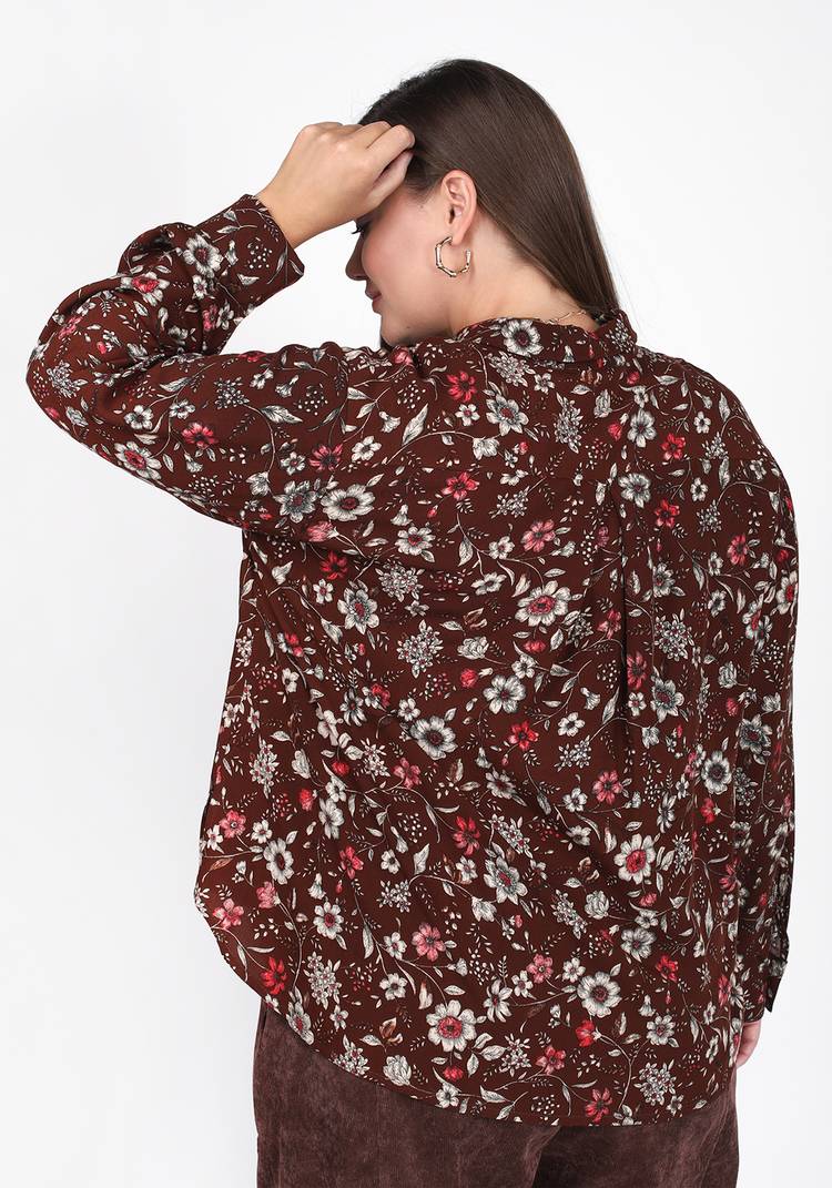 Рубашка с цветочным принтом шир.  750, рис. 2