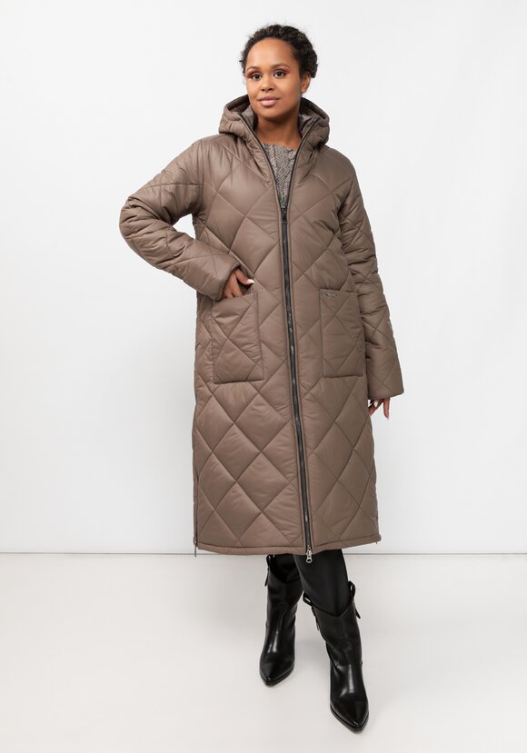 Пальто стеганое с боковыми разрезами шир.  580, рис. 7