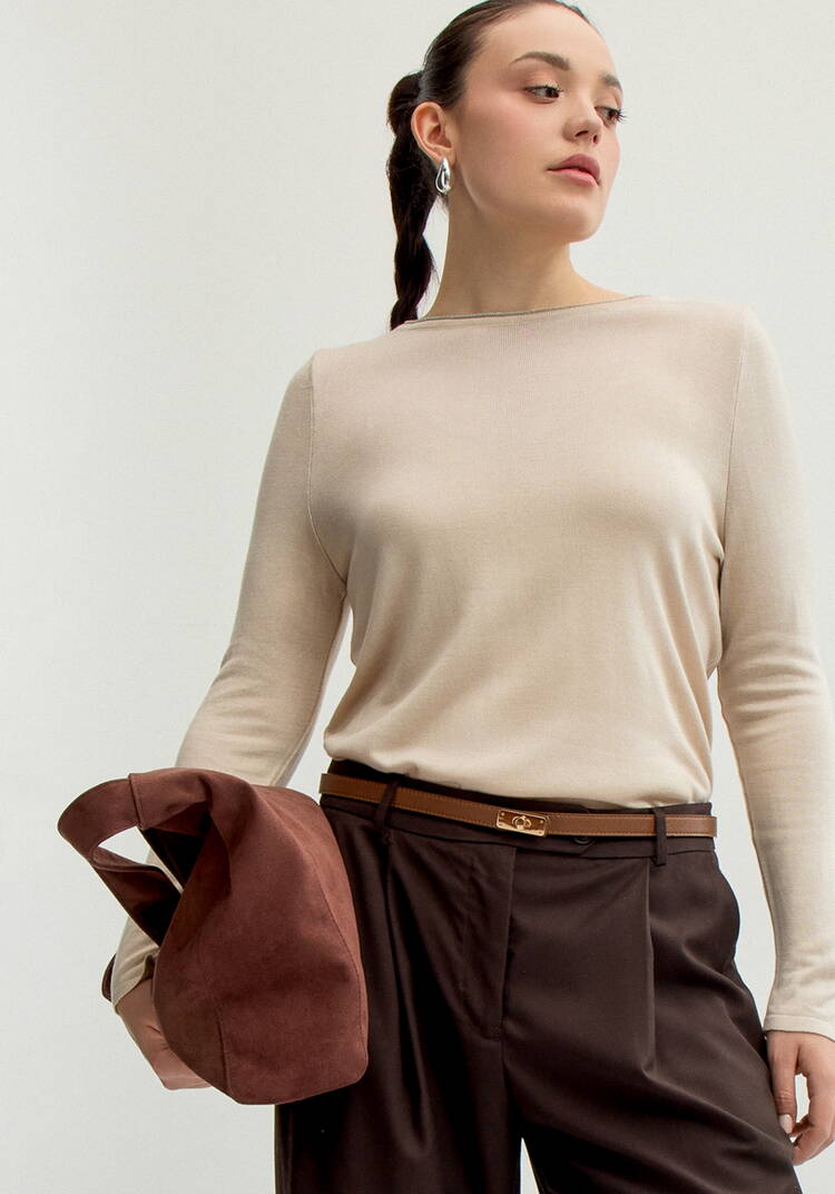 Джемпер базовый однотонный шир.  750, рис. 16