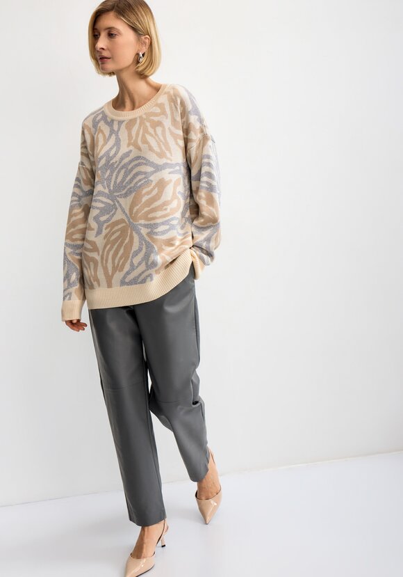 Джемпер с растительным принтом и манжетами шир.  580, рис. 26