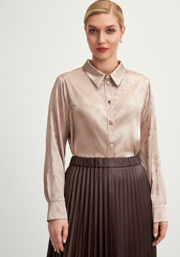 Блуза с жаккардовым принтом шир.  580, рис. 8