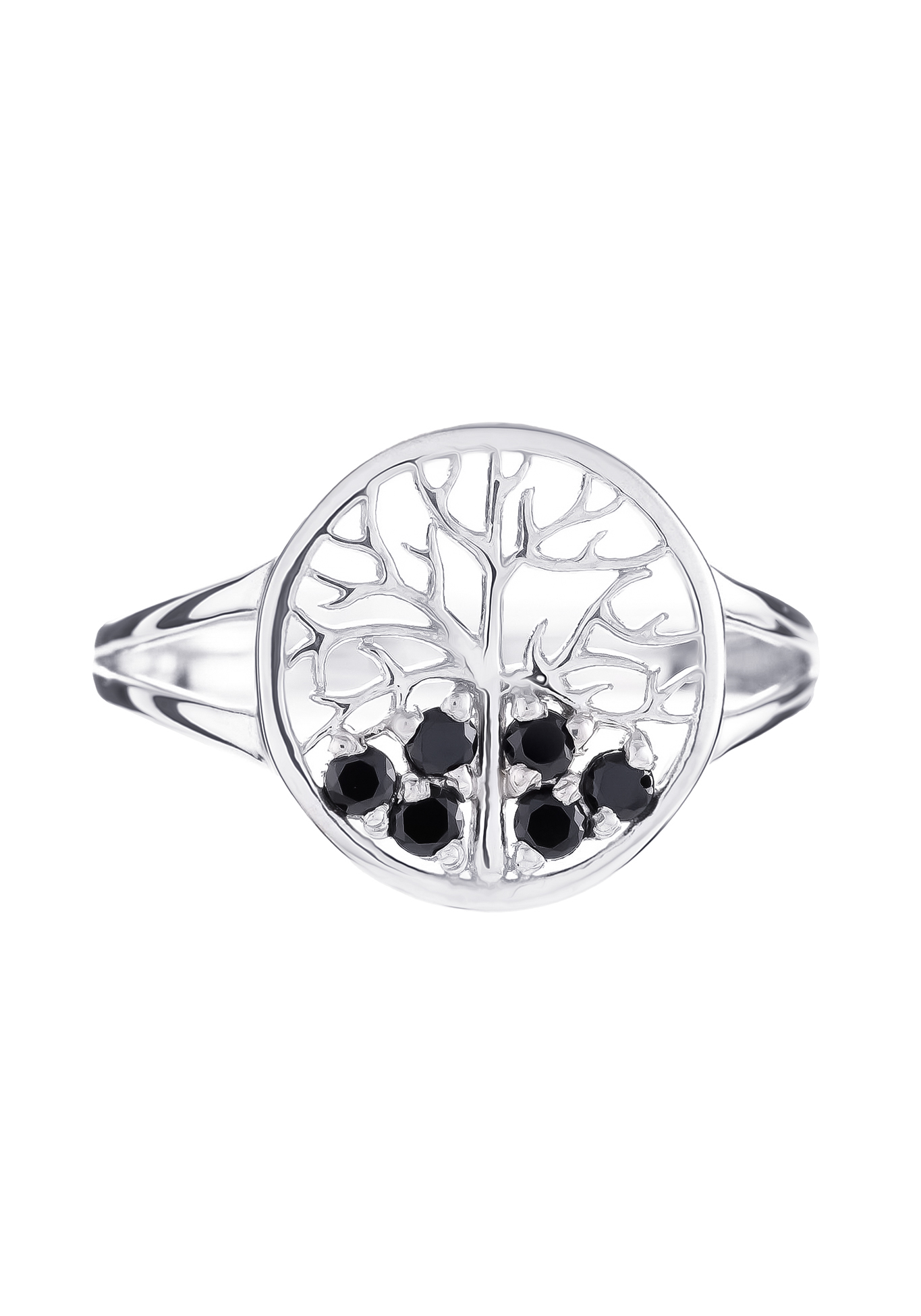 Серебряное кольцо «Дерево удачи» Серебряный Дом, цвет родий, размер 16 сплит шенк - фото 2