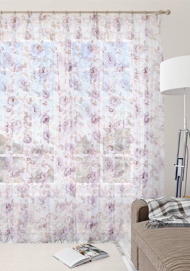 Тюль Загадка пиона шир.  750, рис. 1