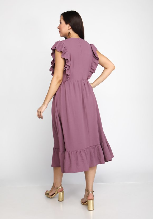 Платье с отрезной талией и рукавом крылышко шир.  580, рис. 3