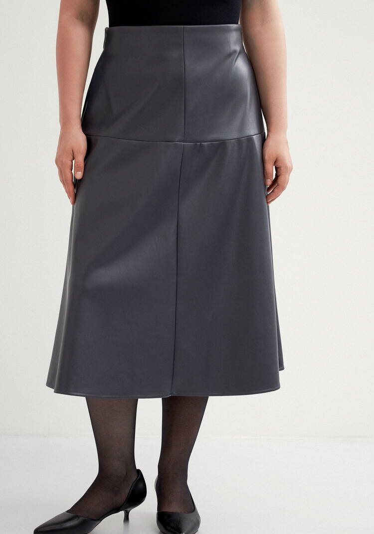 Юбка годе из экокожи шир.  750, рис. 12