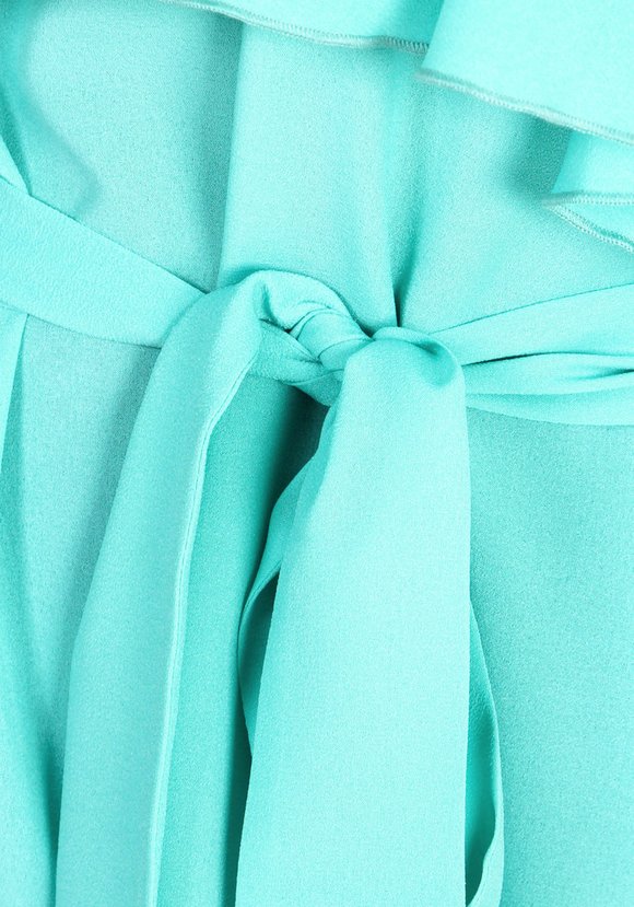 Блуза с воланом и поясом на талии шир.  580, рис. 14