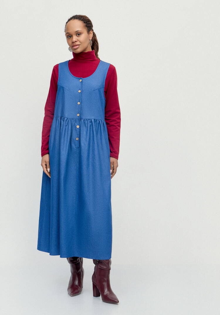 Сарафан оверсайз с отрезной линией талии шир.  750, рис. 18