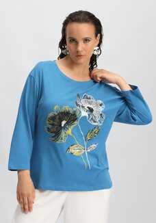Лонгслив с цветами 3D