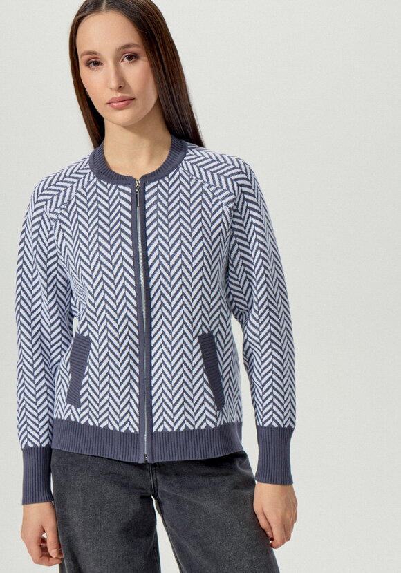 Бомбер женский на молнии с широкими манжетами шир.  580, рис. 4