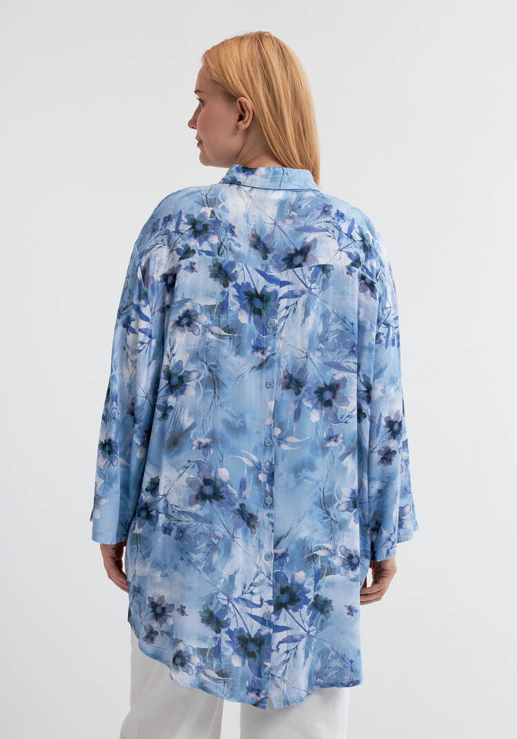 Блуза Цветочная радость шир.  750, рис. 10