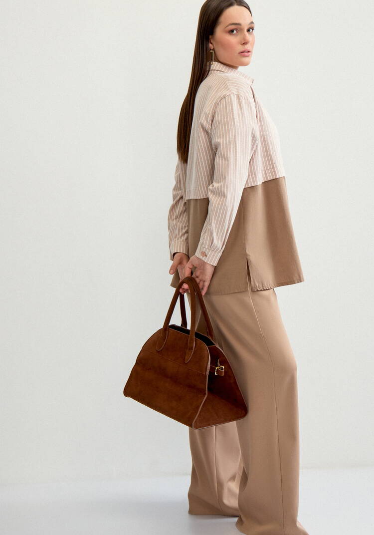 Рубашка с отрезной кокеткой в полоску шир.  750, рис. 6