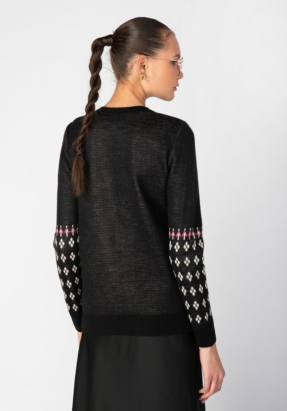 Джемпер женский с крупной розой шир.  580, рис. 13