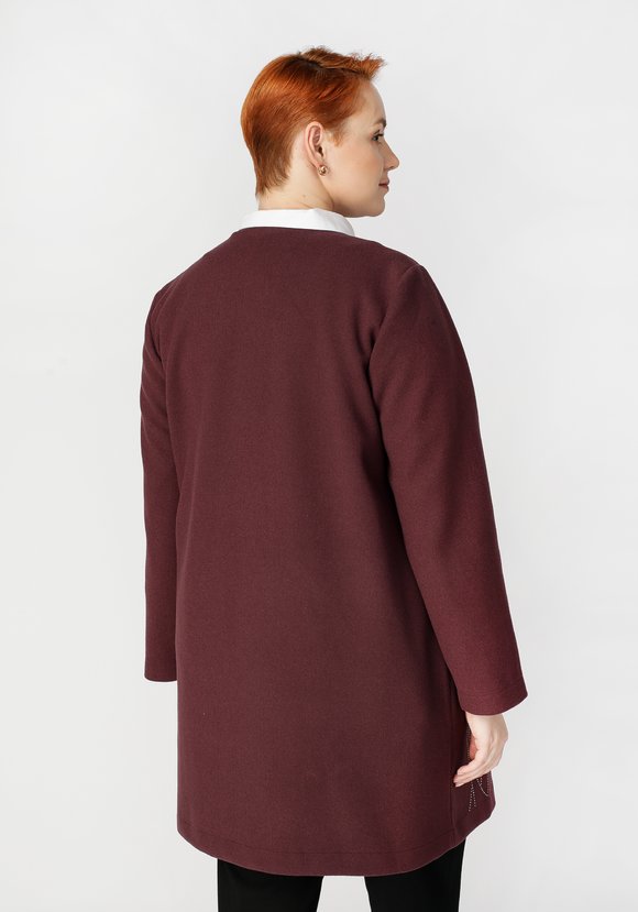 Полупальто Адель с рельефами шир.  580, рис. 2