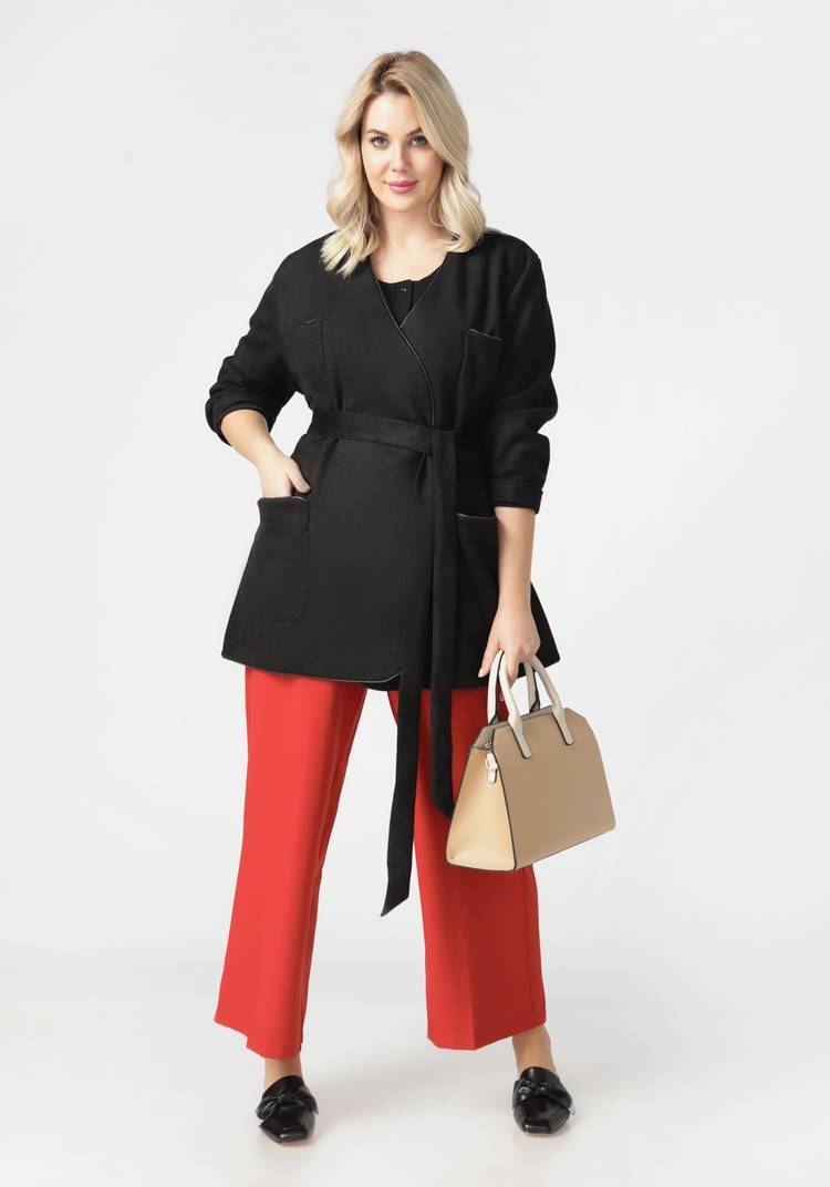 Жакет с карманами из эко-замши шир.  750, рис. 17