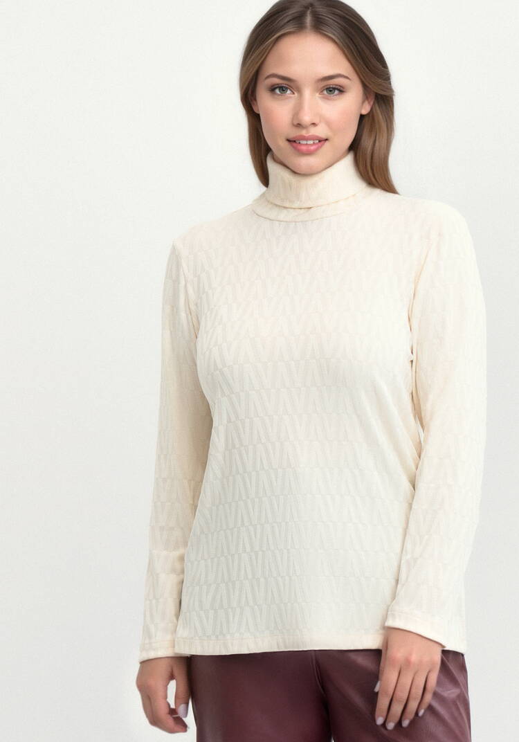 Водолазка с фактурным рисунком и воротом шир.  750, рис. 20