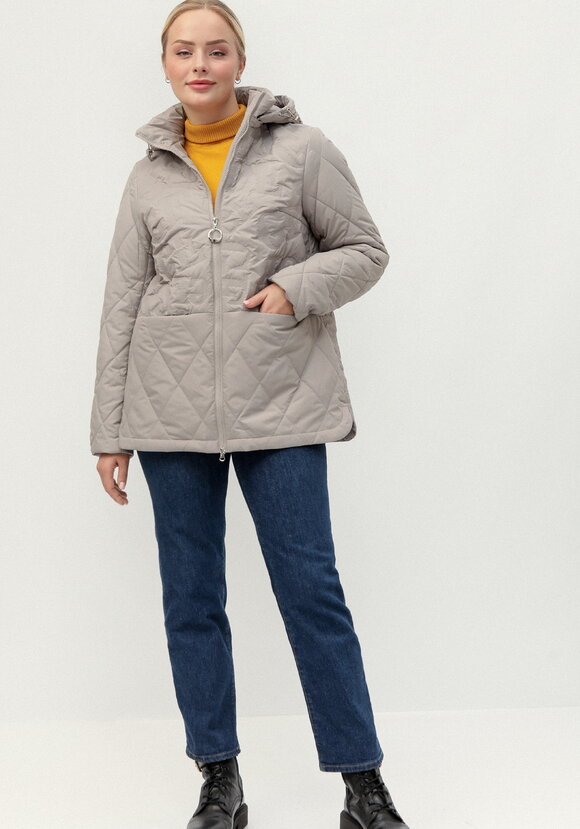 Куртка стеганая фактурная с капюшоном шир.  580, рис. 4