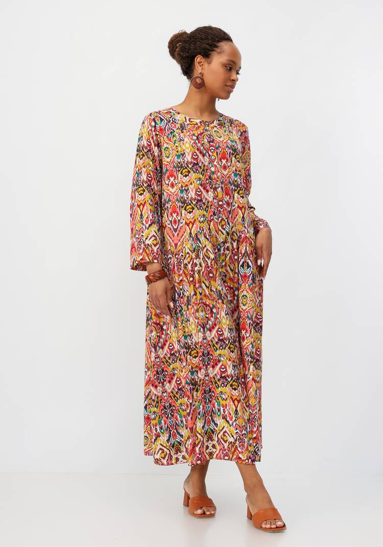 Платье с цветочным принтом свободного кроя шир.  750, рис. 7