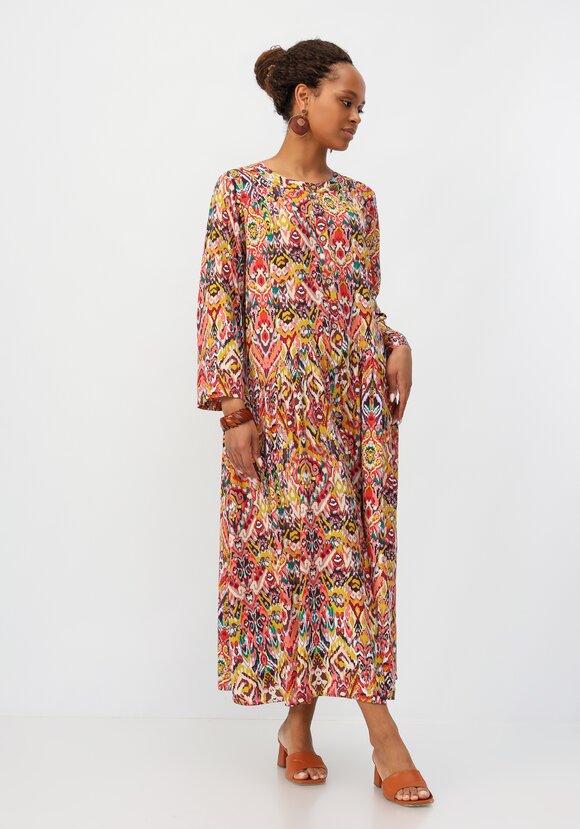 Платье с цветочным принтом свободного кроя шир.  580, рис. 7