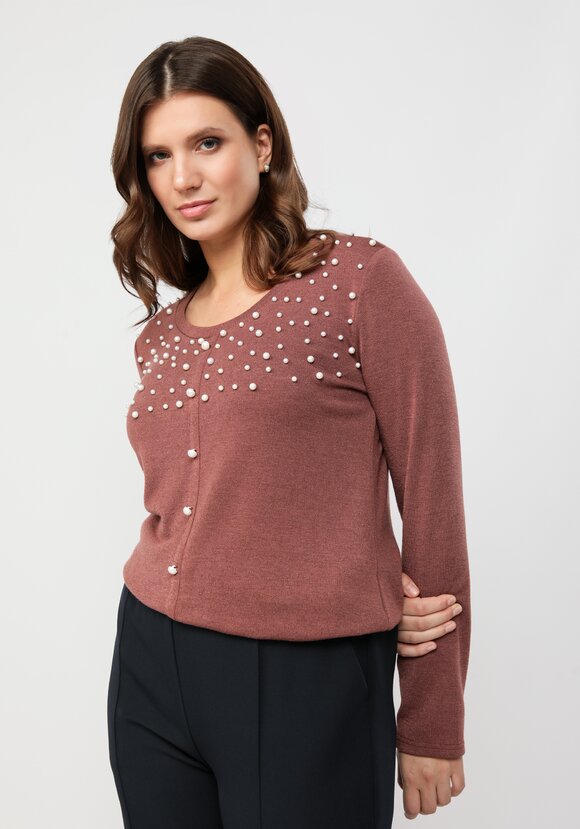 Джемпер с жемчугом шир.  580, рис. 23