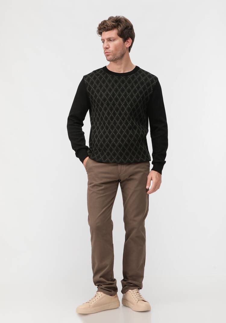 Джемпер в ромб с длинным рукавом шир.  750, рис. 18