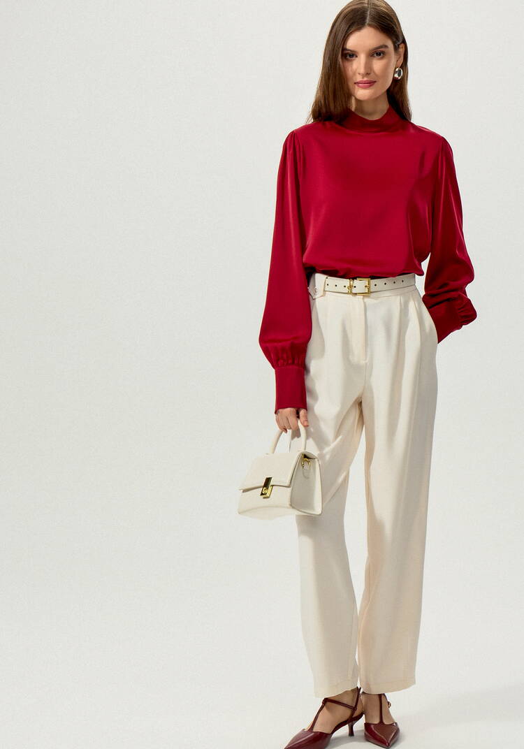 Блуза шелковая с пуговицами на вороте шир.  750, рис. 8