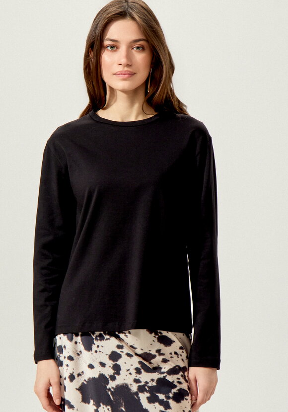 Лонгслив с круглым воротом из хлопка шир.  580, рис. 12