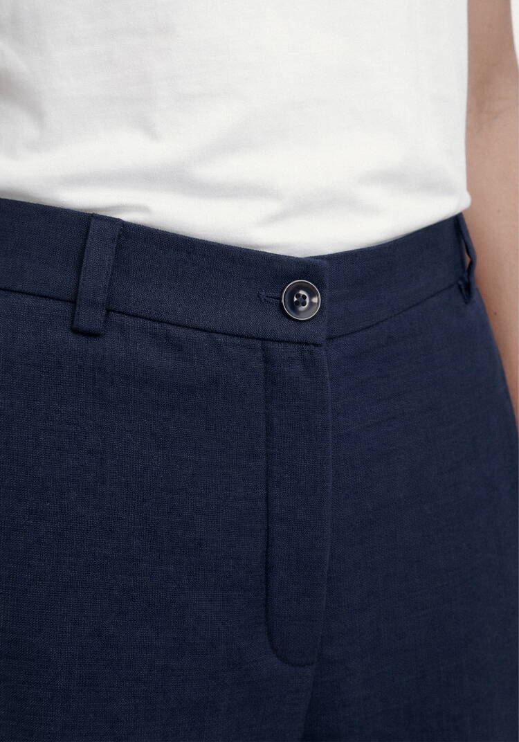 Брюки изо льна с поясом шир.  750, рис. 21