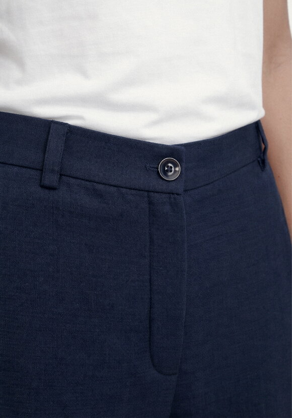 Брюки изо льна с поясом шир.  580, рис. 21