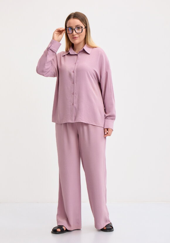 Рубашка свободного кроя с ассиметричным низом шир.  580, рис. 20