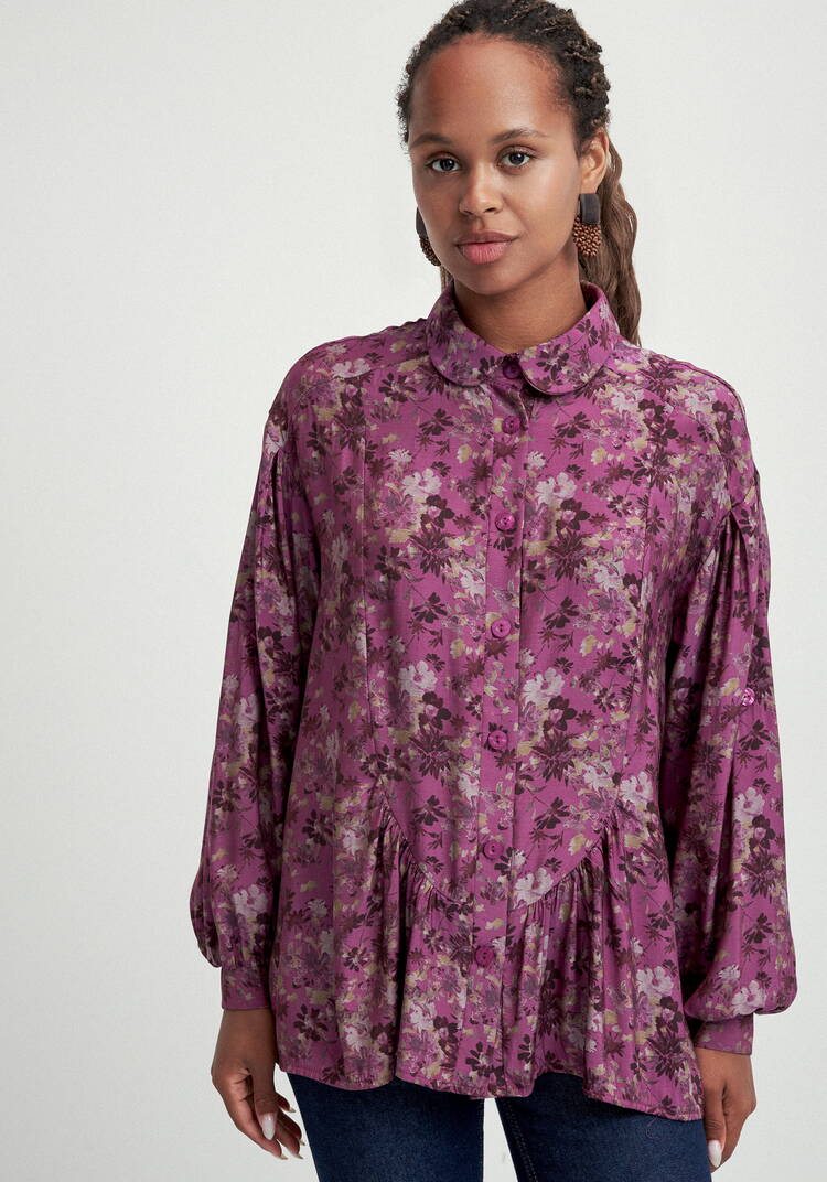 Блуза со сборкой в рельефах шир.  750, рис. 4