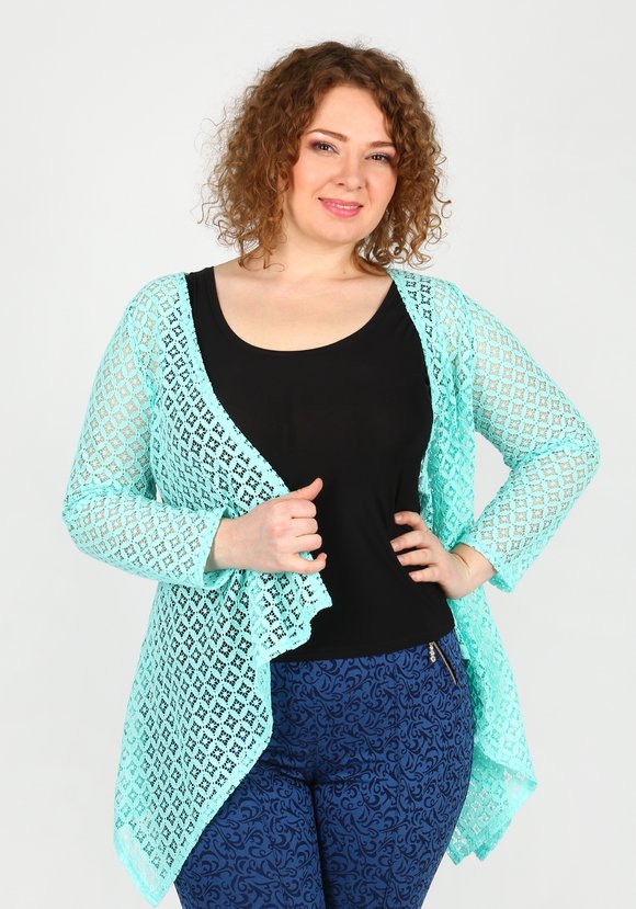 Кардиган ажурный шир.  580, рис. 1