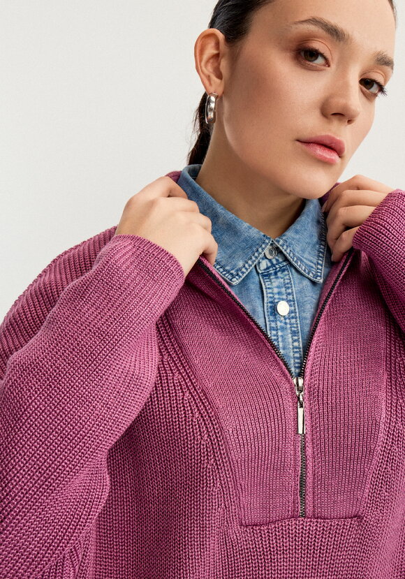 Свитер с высокой горловиной на молнии шир.  580, рис. 18