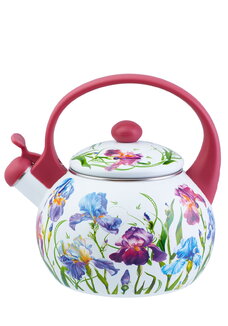 Чайник эмалированный со свистком Цветение