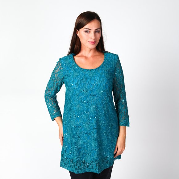 Туника из ажурной ткани шир.  580, рис. 10