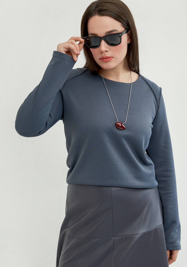 Лонгслив с конструктивным кроем шир.  750, рис. 16