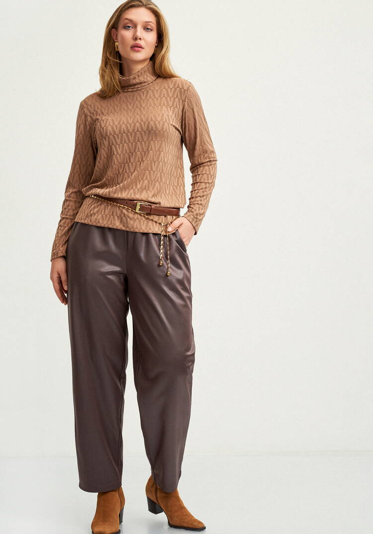 Брюки прямые с поясом на резинке шир.  750, рис. 16