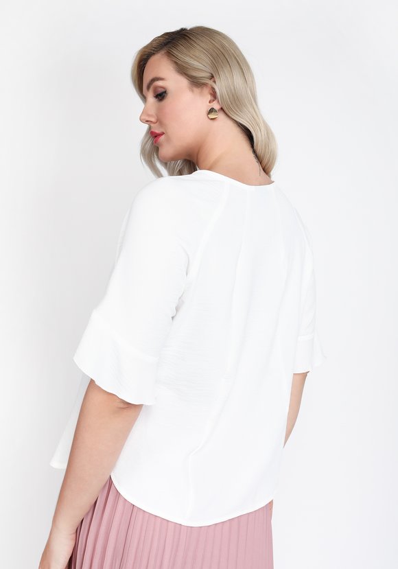 Блуза на пуговицах с рукавом реглан шир.  580, рис. 7