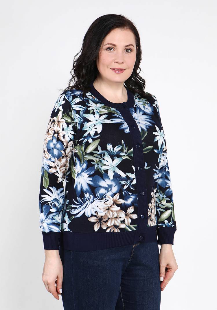 Кардиган Цветочная иллюзия шир.  750, рис. 14