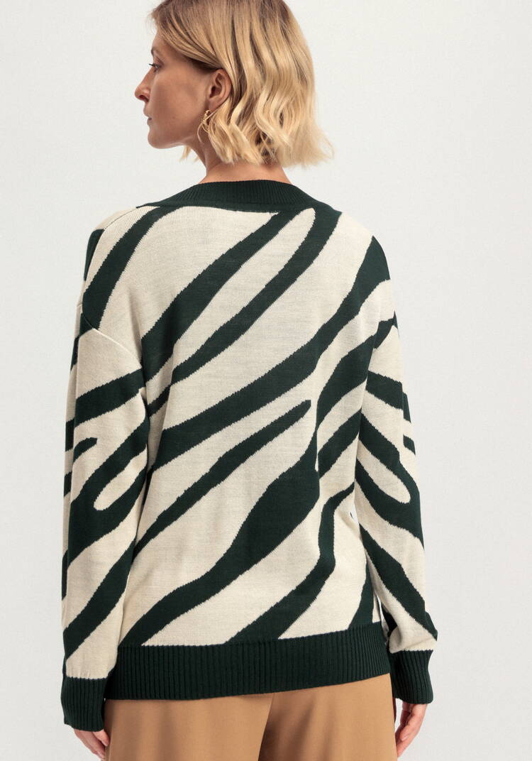 Джемпер с принтом зебра шир.  750, рис. 40